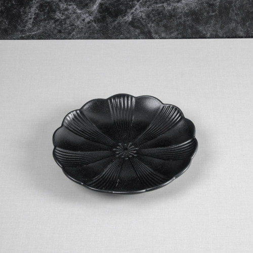 Ikebana Black Salad Plate 8" 5