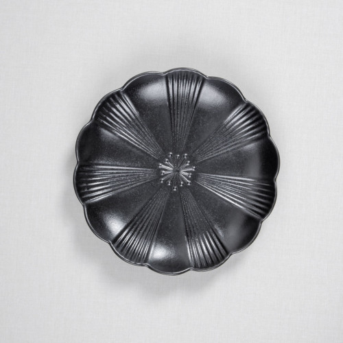 Ikebana Black Dinner Plate 10" 3