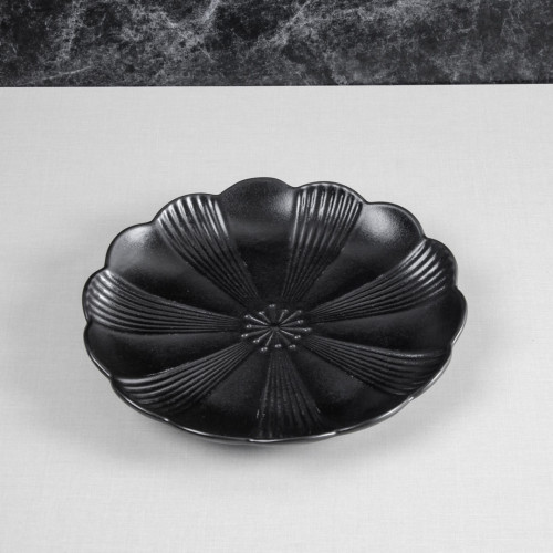 Ikebana Black Dinner Plate 10" 5