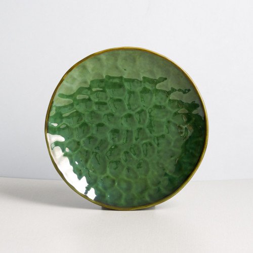 Polished Green Dinner Plate 10"