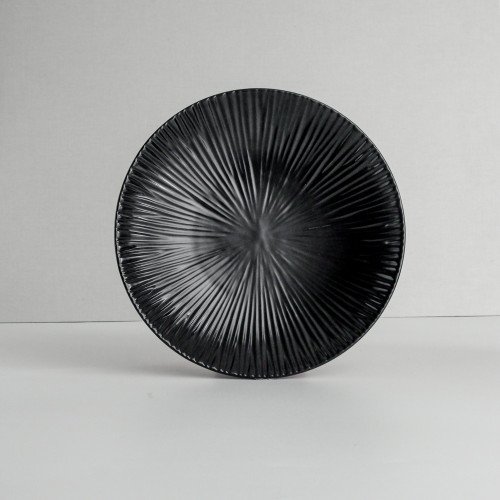 Rotary Black Dinner Plate 10.6"