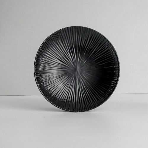 Rotary Black Dinner Plate 10.6"