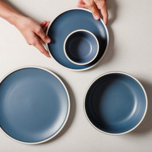 Whimsical Blue Salad Plate 8" 2