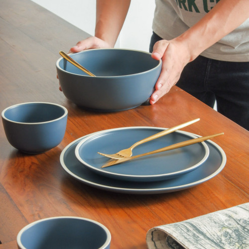 Whimsical Blue Salad Plate 8" 3