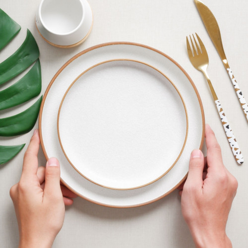 Nami Dinner Plate 9.5" - Parchment White 3