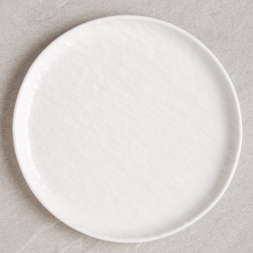Enchanted White High-Rim Plate 8"