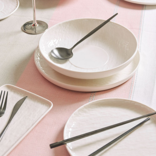 Enchanted White High-Rim Plate 8" 2