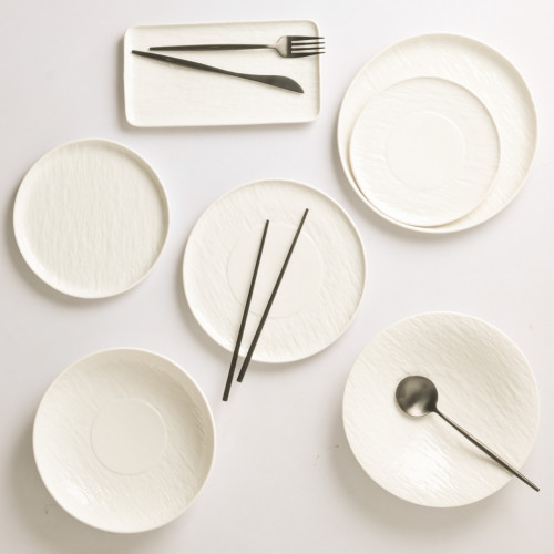 Enchanted White High-Rim Plate 10" 4