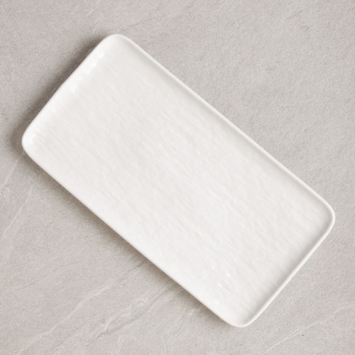 Enchanted White Rectangular Platter 10"