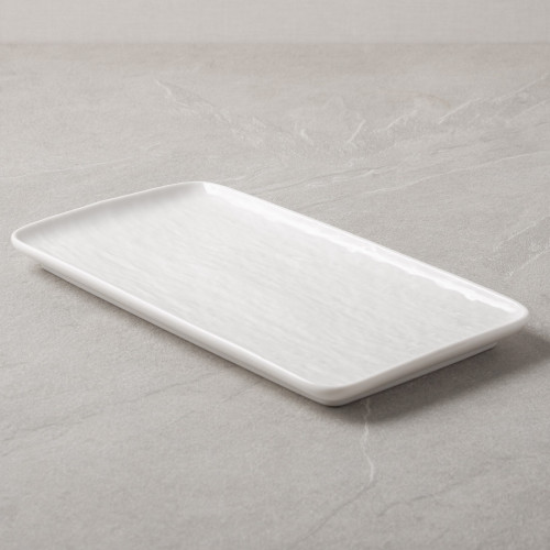 Enchanted White Rectangular Platter 10" 2