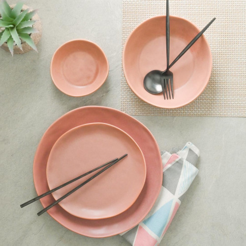 Altered Dinner Plate 11" - Powder Pink 2