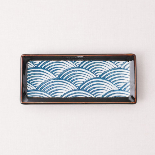 Seigaiha Long Plate 8.5"