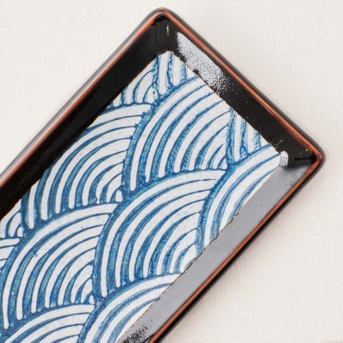 Seigaiha Long Plate 8.5" 3