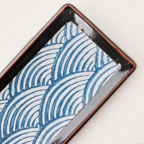 Seigaiha Long Plate 8.5" 3