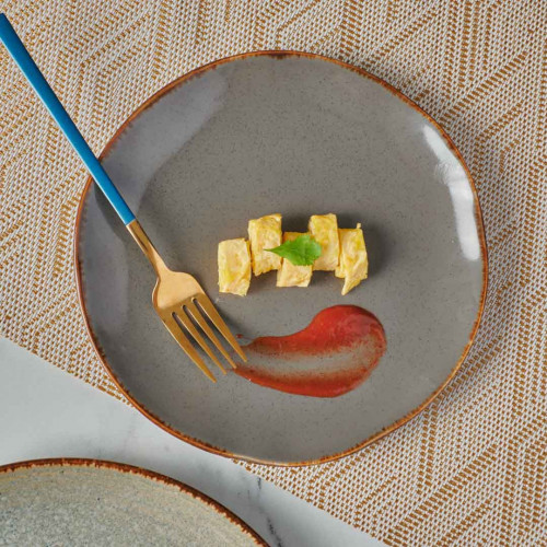 Caldera Grey Pizzara Dinner Plate 10.7" 4