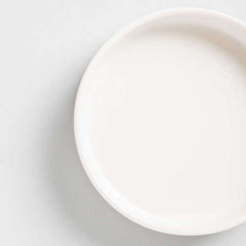 White Solitude High-Rim Plate 5" 3