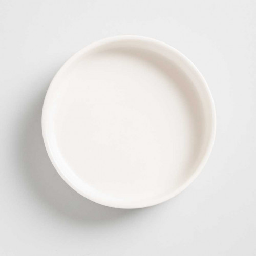 White Solitude High-Rim Plate 5" 6