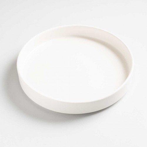 White Solitude Tall Dinner Plate 10" 2