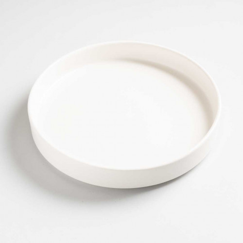 White Solitude Tall Dinner Plate 10" 2