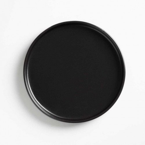 Black Solitude Flat Salad Plate 8" 3