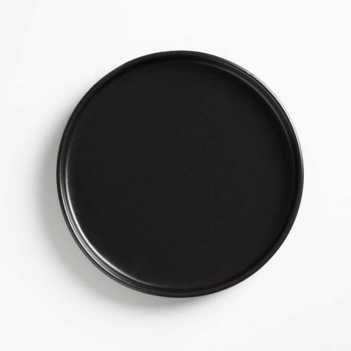 Black Solitude Flat Salad Plate 8" 3