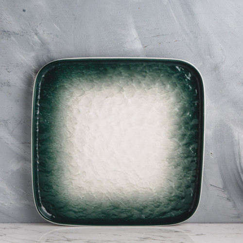 Korea Style Stainless Steel Flat Bottom Round Plate 21cm - Brushed 9