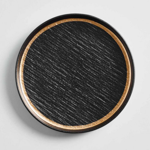 Korea Style Stainless Steel Flat Bottom Round Plate 25.5cm - Brushed 11