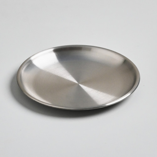 Korea Style 304 Stainless Steel Shallow Plate 14cm - Silver