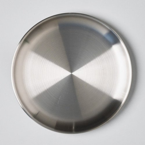 Korea Style 304 Stainless Steel Shallow Plate 23cm - Silver 2