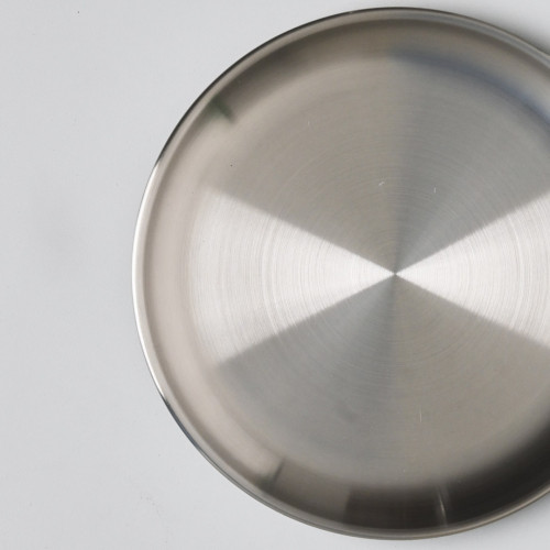 Korea Style 304 Stainless Steel Shallow Plate 23cm - Silver 3