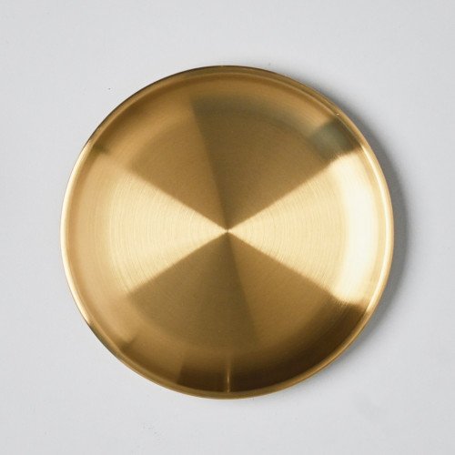 Korea Style 304 Stainless Steel Shallow Plate 14cm - Gold 3