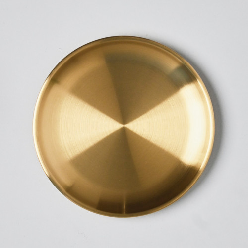 Korea Style 304 Stainless Steel Shallow Plate 14cm - Gold 3