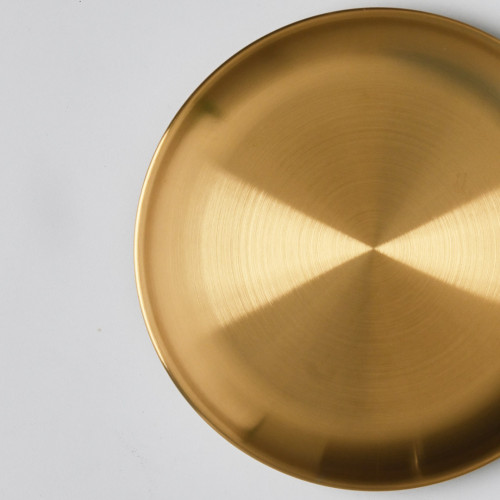 Korea Style 304 Stainless Steel Shallow Plate 23cm - Gold 3