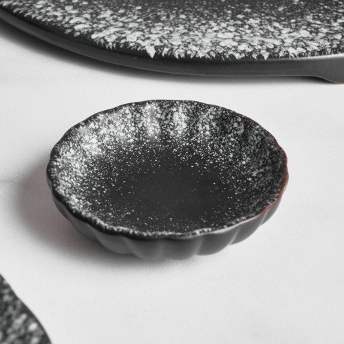 Black Kemuri Sauce Dish 7cm 2
