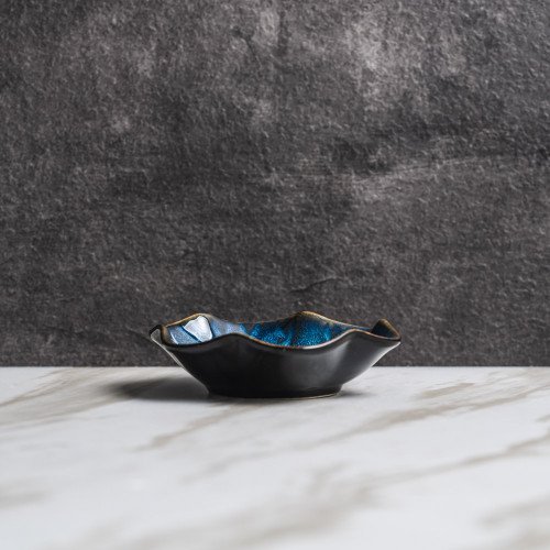 Blue Veins Short Sauce Dish 4.5" 4