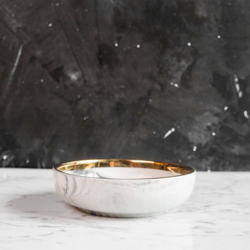 Marble Purity White Sauce Dish 3.5"