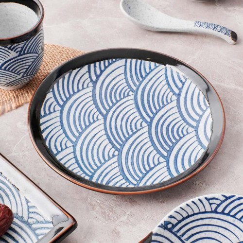 Seigaiha Sauce Dish 4.25" 3