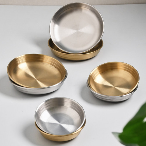 Korea Style Condiment Dish 13.5cm - Gold 6